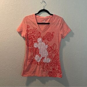 Disney Mickey Lace Tee Shirt Top Size M